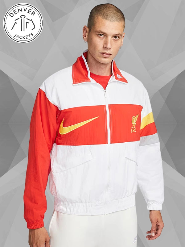 Mens LFC Nike White Heritage Jacket
