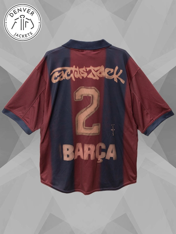 NIKE X FC BARCELONA Cactus Jacket RETRO 2000-01 HOME SKELETON JERSEY