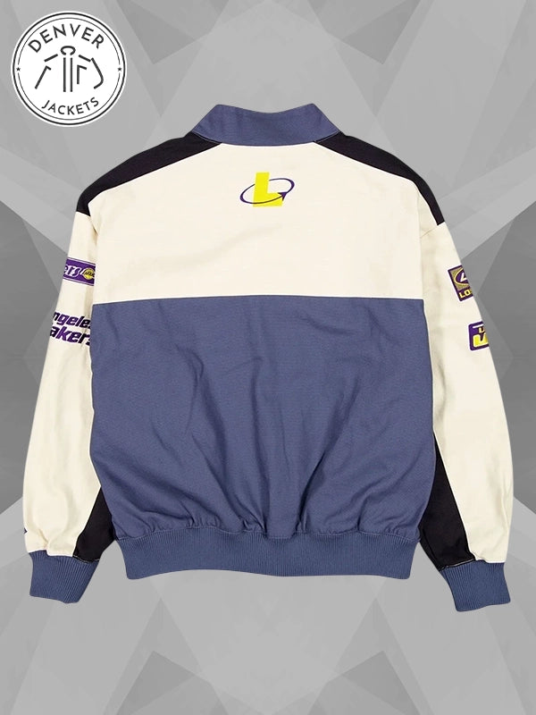 New Era Los Angeles Lakers Blue Motorsports Racing Jacket