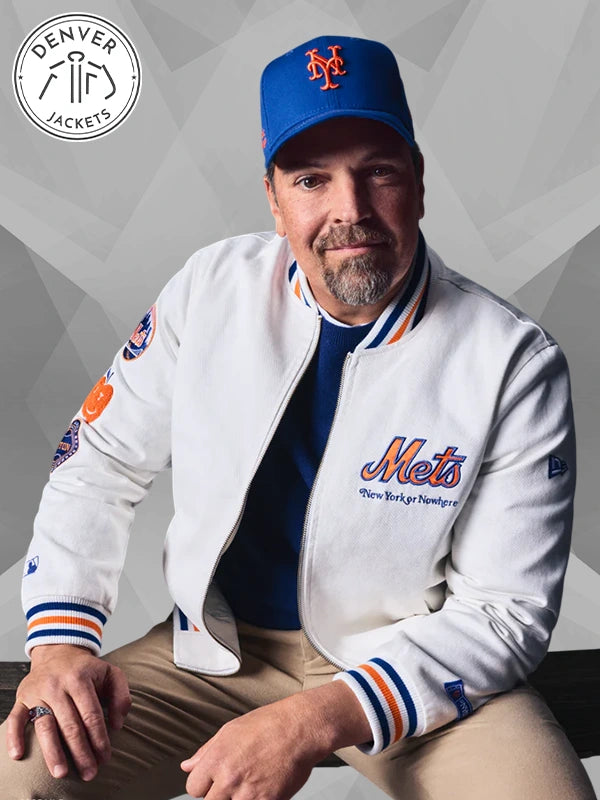 New York or Nowhere x New Era NYON x MLB New York Mets White Varsity Jacket