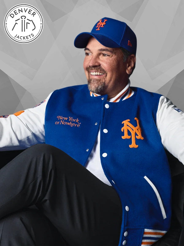 New York or Nowhere x New Era x New York Mets Varsity Jacket Blue