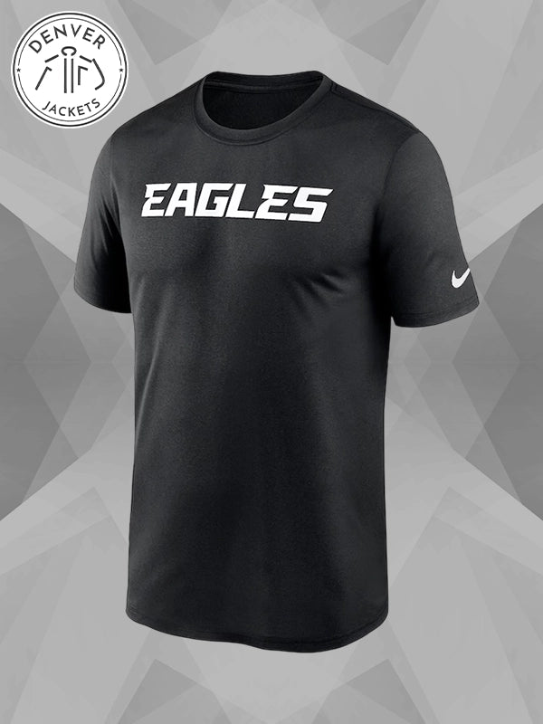 Philadelphia Eagles Nike Black Primetime Legend Wordmark Performance T Shirt