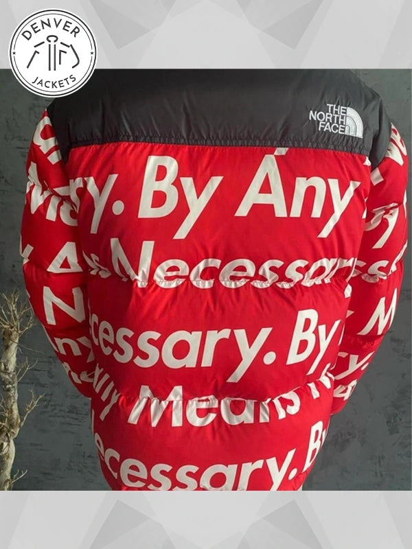 Red The North Face Supreme By Any Means Necessary Nuptse Jacket
