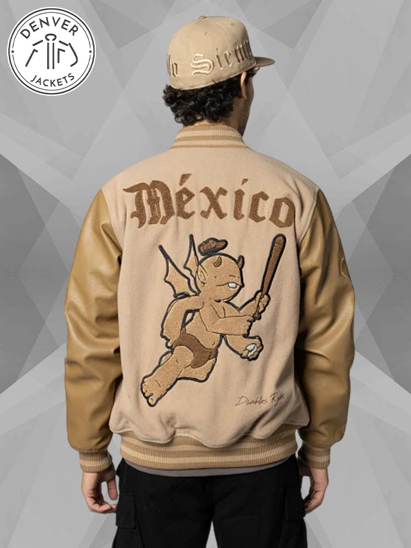 Rodrigo Roji x Diablos Rojos x New Era Mexico Varsity Jacket