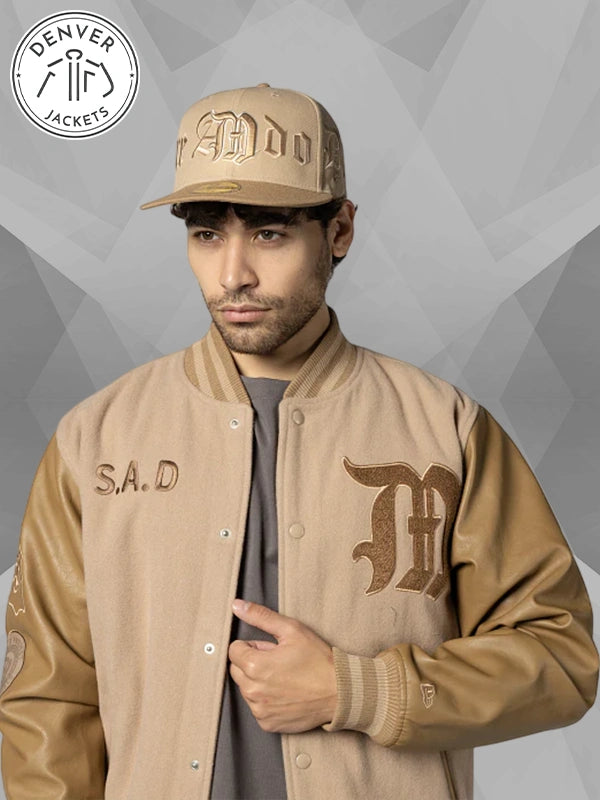 Rodrigo Roji x Diablos Rojos x New Era Varsity Jacket Camel