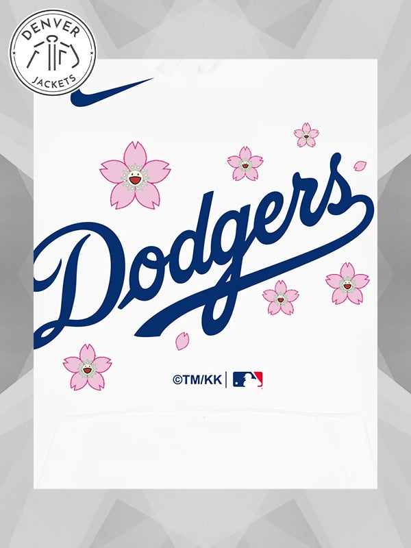 Takashi Murakami + MLB World Tour Tokyo Series 2025 Dodgers white Hoodie