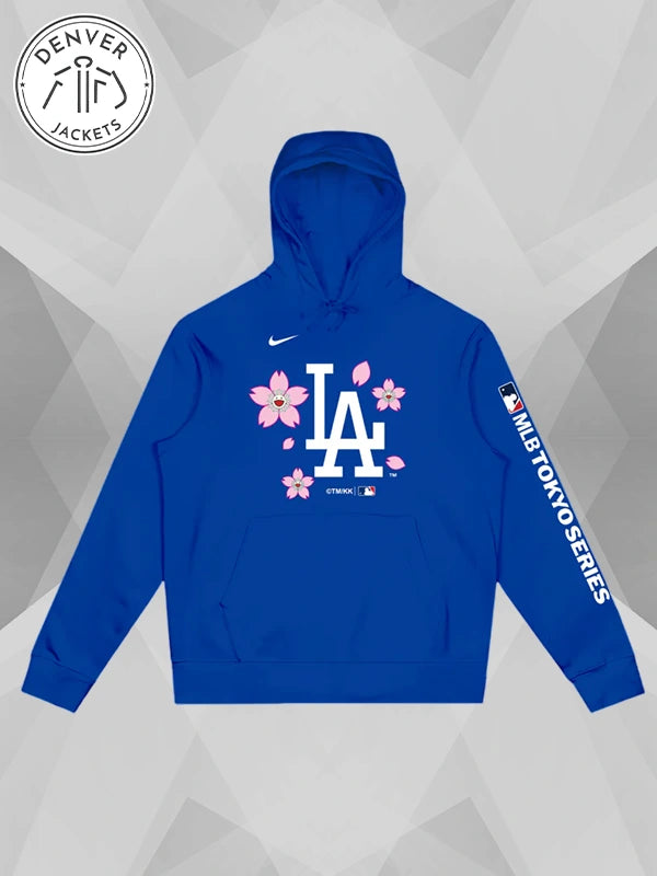 Takashi Murakami x MLB World Tour Tokyo Series 2025 Dodgers Hoodie Blue