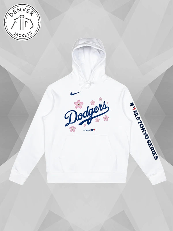 Takashi Murakami x MLB World Tour Tokyo Series 2025 Dodgers Hoodie White