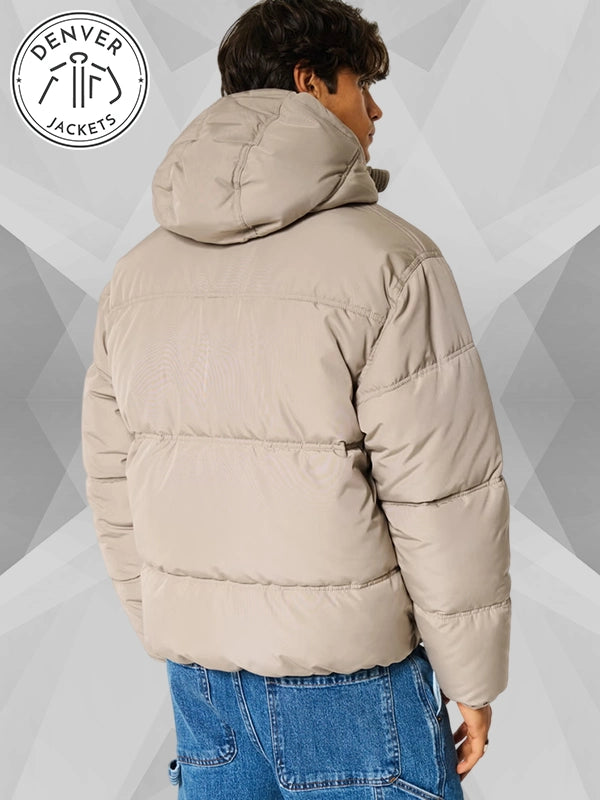 Tan Puffer Jacket Mens Hollister