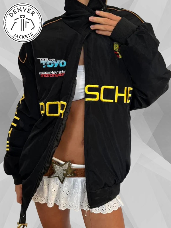 Vintage F1 Porsche Racing Jacket Black