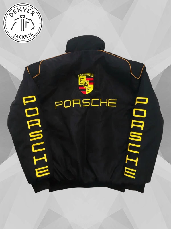 Vintage Porsche Racing Jacket Black