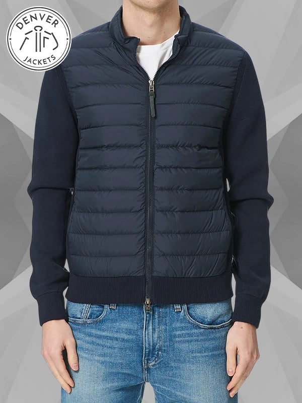 Vintage Woolrich Cardigan Hybrid Track Jacket Blue