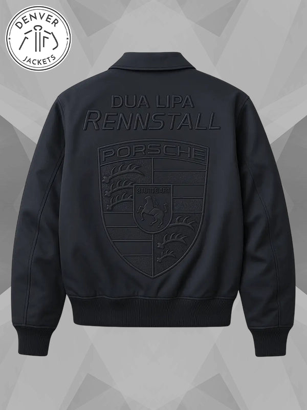2025 F1 Grand Prix Monaco Dua Lipa Rennstall Porsche Black Bomber Jacket