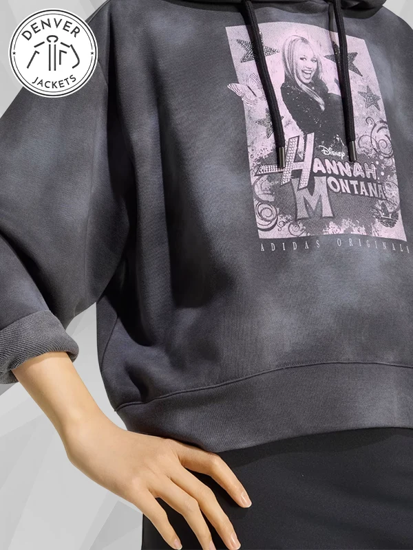 Adidas Disney Hannah Montana Sweatshirt Hoodie In Black