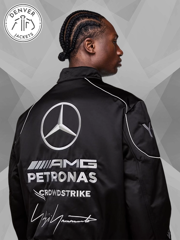 Adidas Y 3 Mercedes Team Black Bomber Jacket For Sale