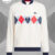 Adidas Originals Argyle Printed 14 Zip Sweatshirt White