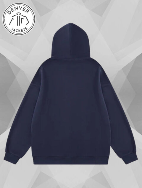 Aelfric Eden Puppy Badge Print Blue Hoodie