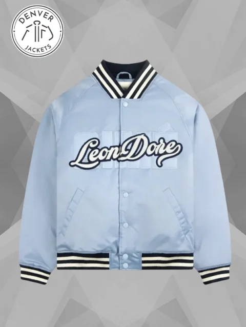 Aime Leon Dore Overlay Logo Satin Varsity Jacket