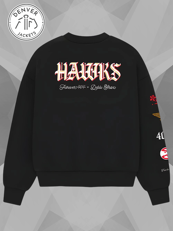 Atlanta Hawks Black Crewneck Sweatshirt