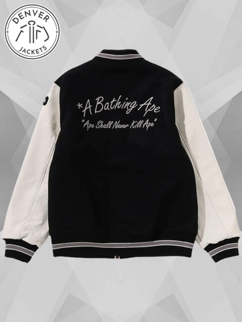 Bape Black Varsity Jacket