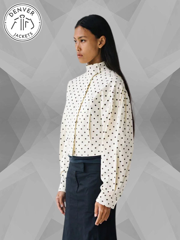 Belle The Label Globo Jacket White Polka