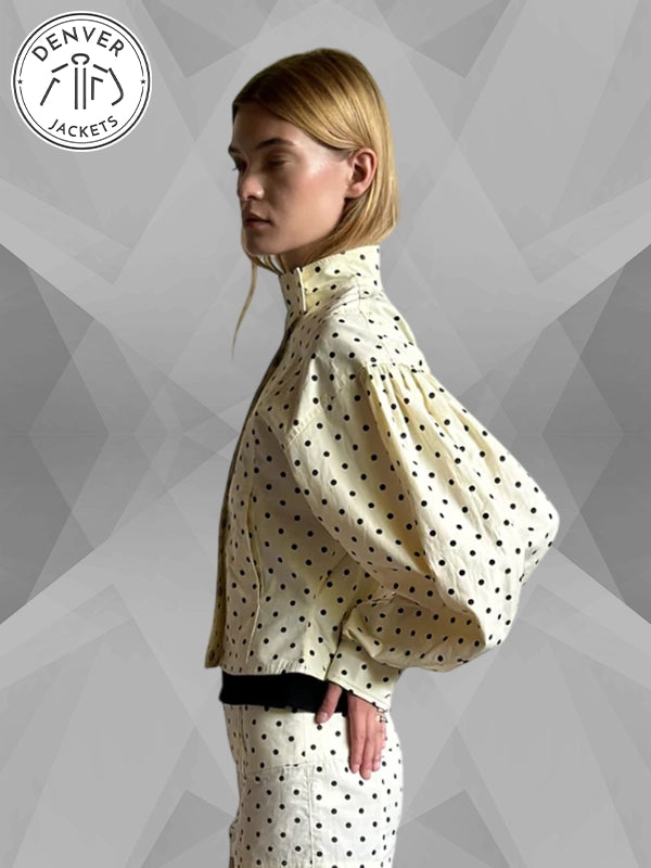 Belle The Label Polka Dot White Jacket