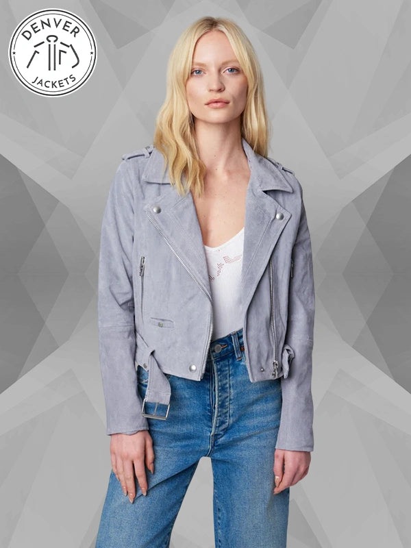 Blank NYC Suede Jacket Cloud Grey