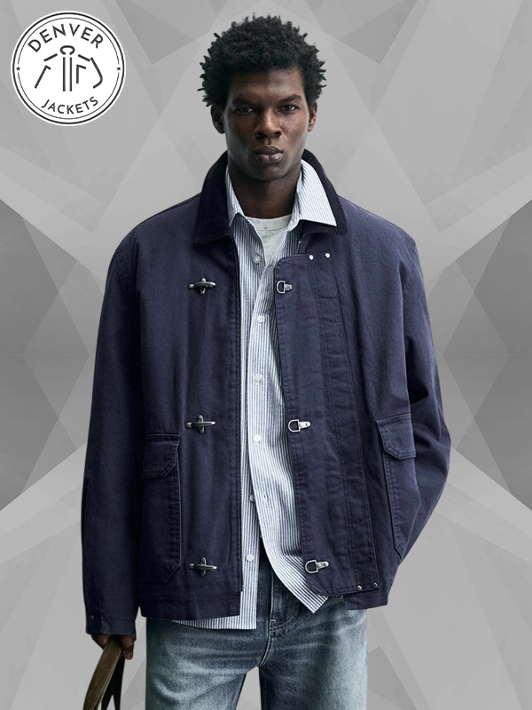 Blue Zara Fireman Clasp Jacket