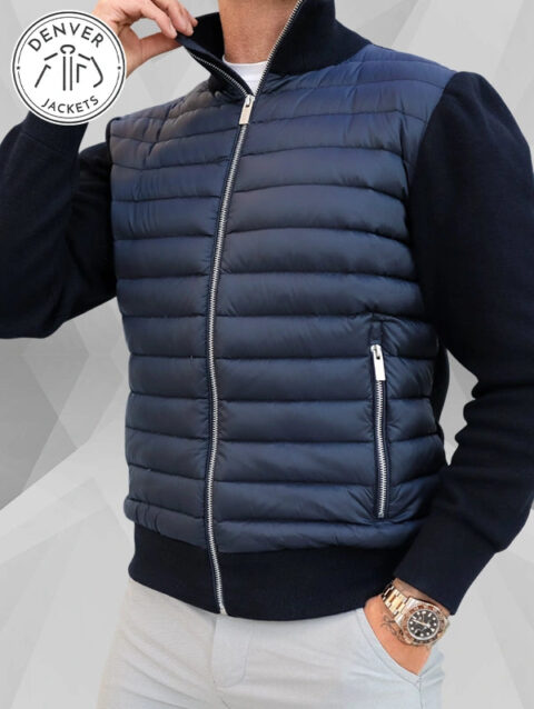 Blue Arveilo Hybrid Jacket Men