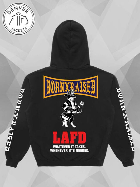 Born X Raised Lafd Snooty Hoodie Black