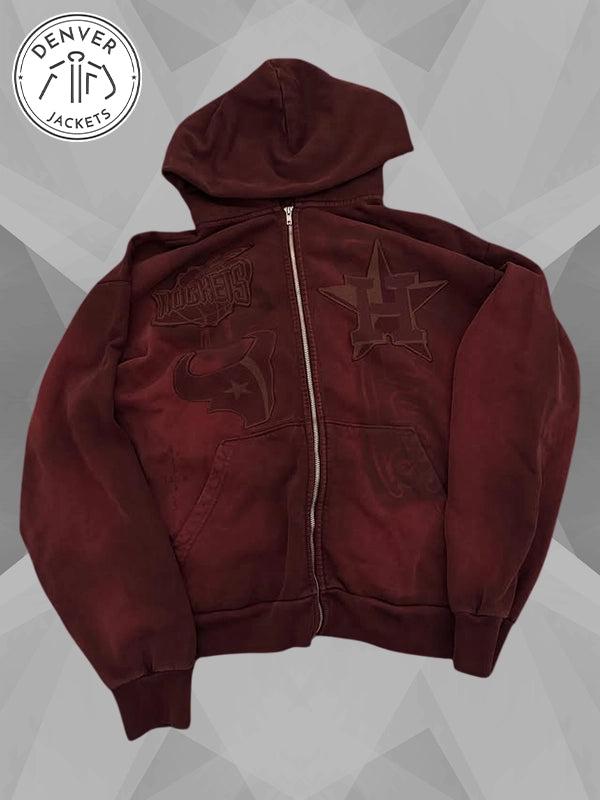 CJ Travis Scott Cactus Jack All Leagues Hoodie Red