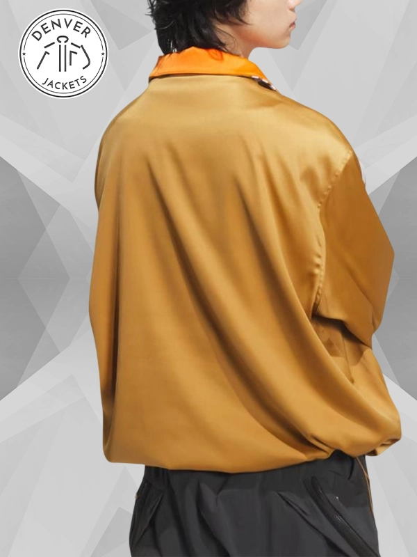 CNY Tang Satin Track Jacket Brown
