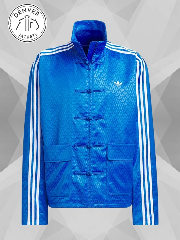 Chinese New Year Tang Retro Sports Blue Jacket