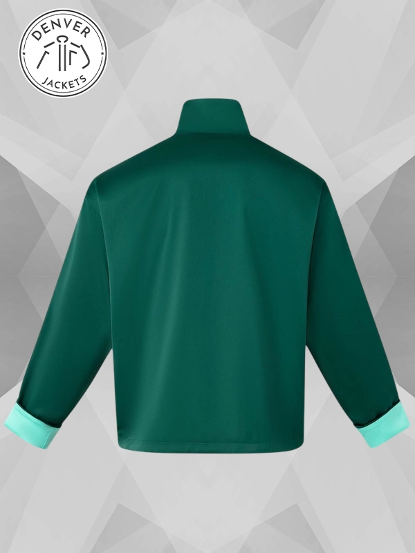 Chinese New Year Tang Satin Track Jacket Green