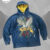 Christian Audigier Eagle Roses Zip Hoodie Blue