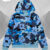 Denim Tears Blue Camo Cotton Wreath Zip up Hoodie