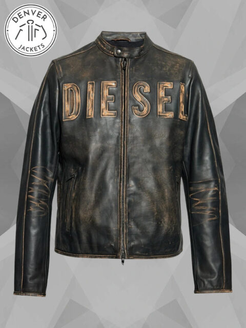 Diesel Leather Jacket Brown