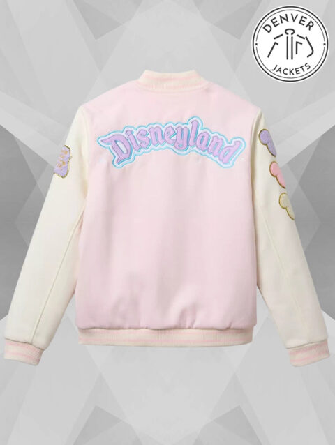Disneyland Logo Varsity Jacket For Women By Stoney Clover Lane Pink
