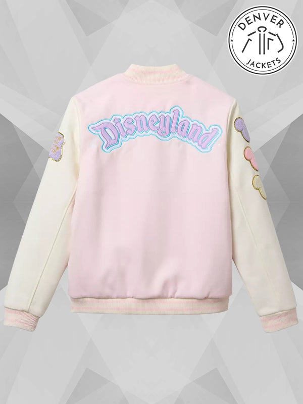 Disneyland Logo Varsity Jacket For Women By Stoney Clover Lane Pink