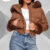 Dope Thief Liz Caribel Sierra Brown Fur Quilted Jacket