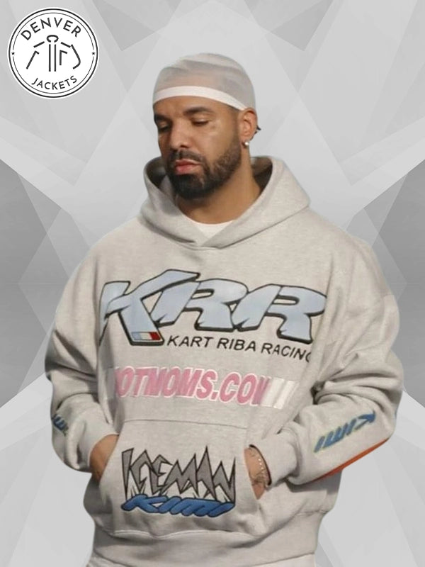 Drake KRR Kart Riba Racing Hot Moms Grey Hoodie