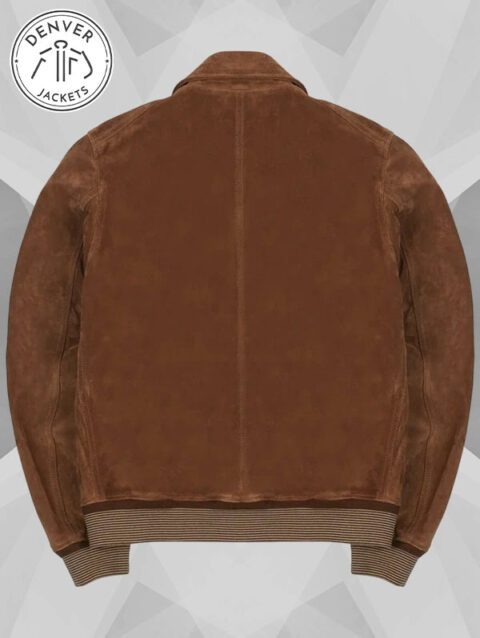 Drake s Brown Suede Bomber Jacket
