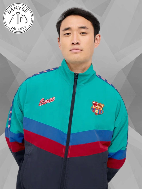 FC Barcelona BARCA Retro Jacket Mens