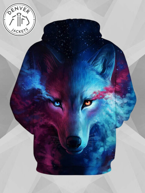 Galaxy Hoodie Wolf