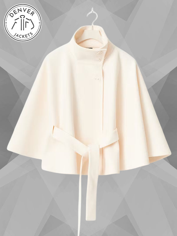 Gina Tricot Belt Cape Jacket White