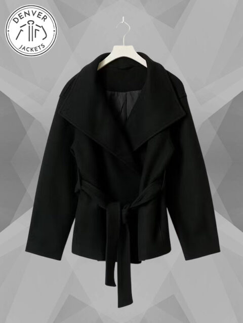 Gina Tricot High Neck Short Jacket Black