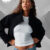 Gina Tricot Short Felt Jacket Black