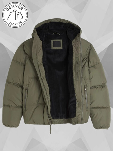 Green Hollister Puffer Jackets
