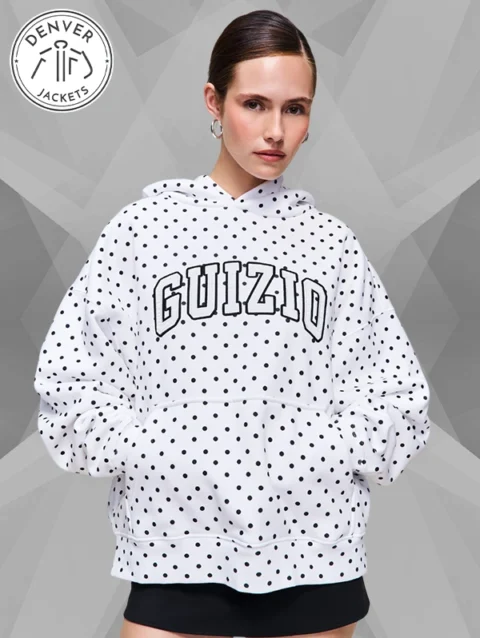 Guizio Polka Dot Hoodie Sweatshirt