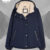 Hollister Faux Fur Lined All Weather Puffer Jacket Blue